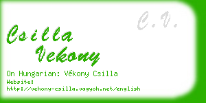 csilla vekony business card
