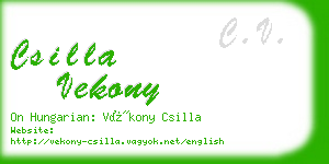 csilla vekony business card